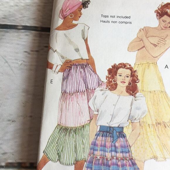 Vintage 1987 McCall's Sewing‎ Pattern 3079 Boho Petticoats & Skirts Size X-Small - Picture 2 of 15